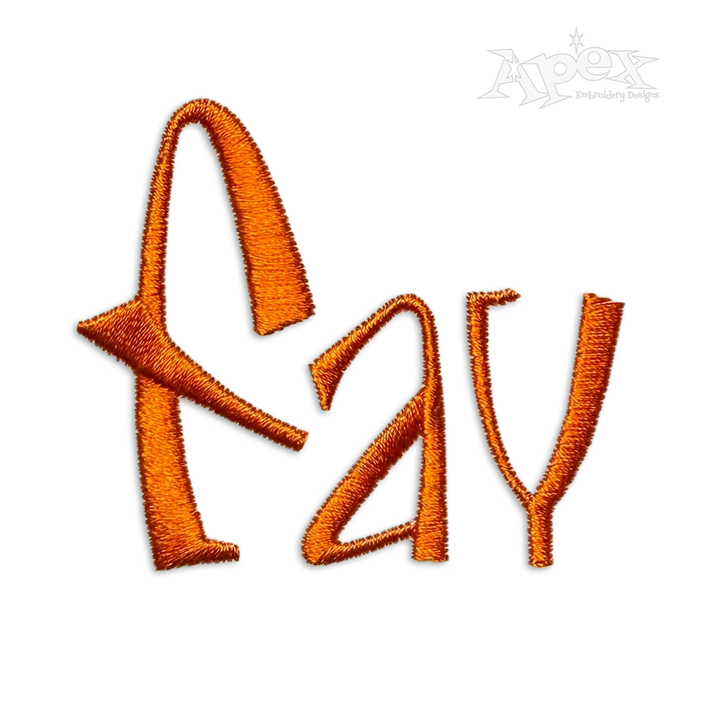 Jive Machine Embroidery Fonts by Apex Design Art Download