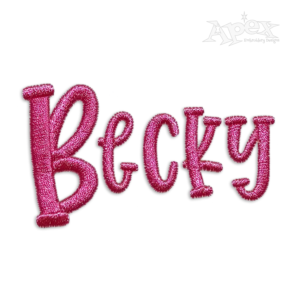 Juniper Script Machine Embroidery Font by Apex