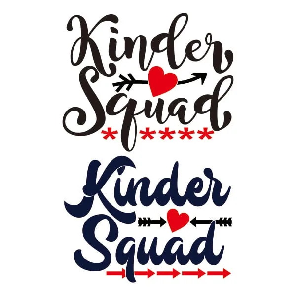 Kinder Squad SVG Cuttable Design