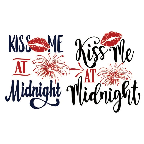 Kiss Me at Midnight SVG Cuttable Design