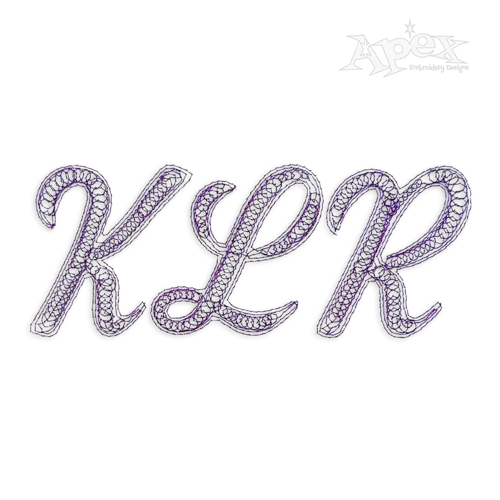 Lace Machine Embroidery Font by Apex