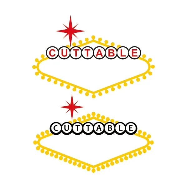 Las Vegas Sign SVG Cuttable Design