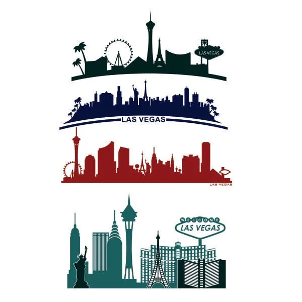 Las Vegas Skyline Nevada SVG Cuttable Design