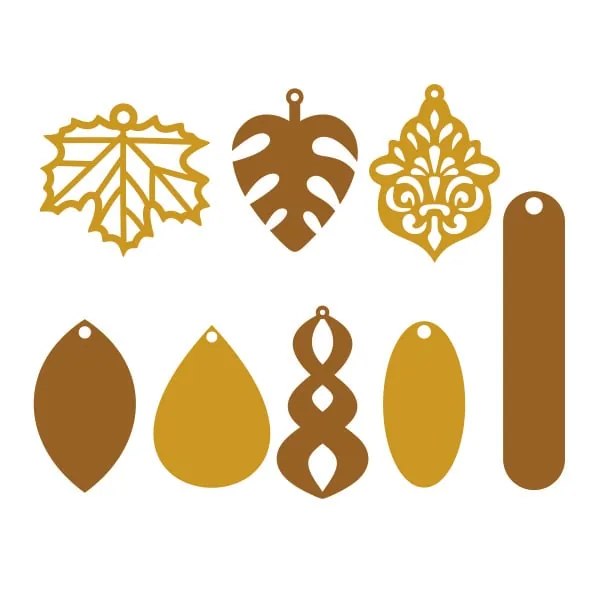 Leaf Earrings SVG Cuttable Design