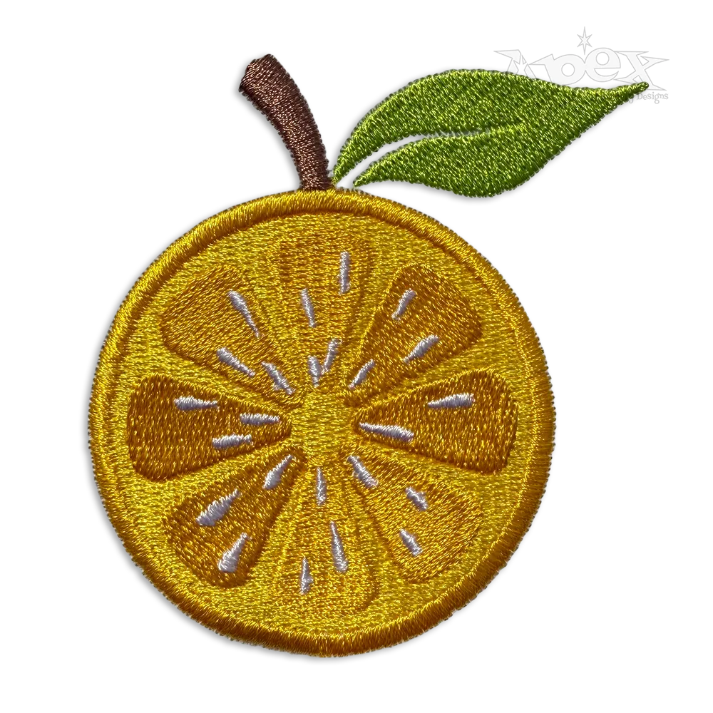 Yellow Lemon Fruit Machine Embroidery Design by Apex