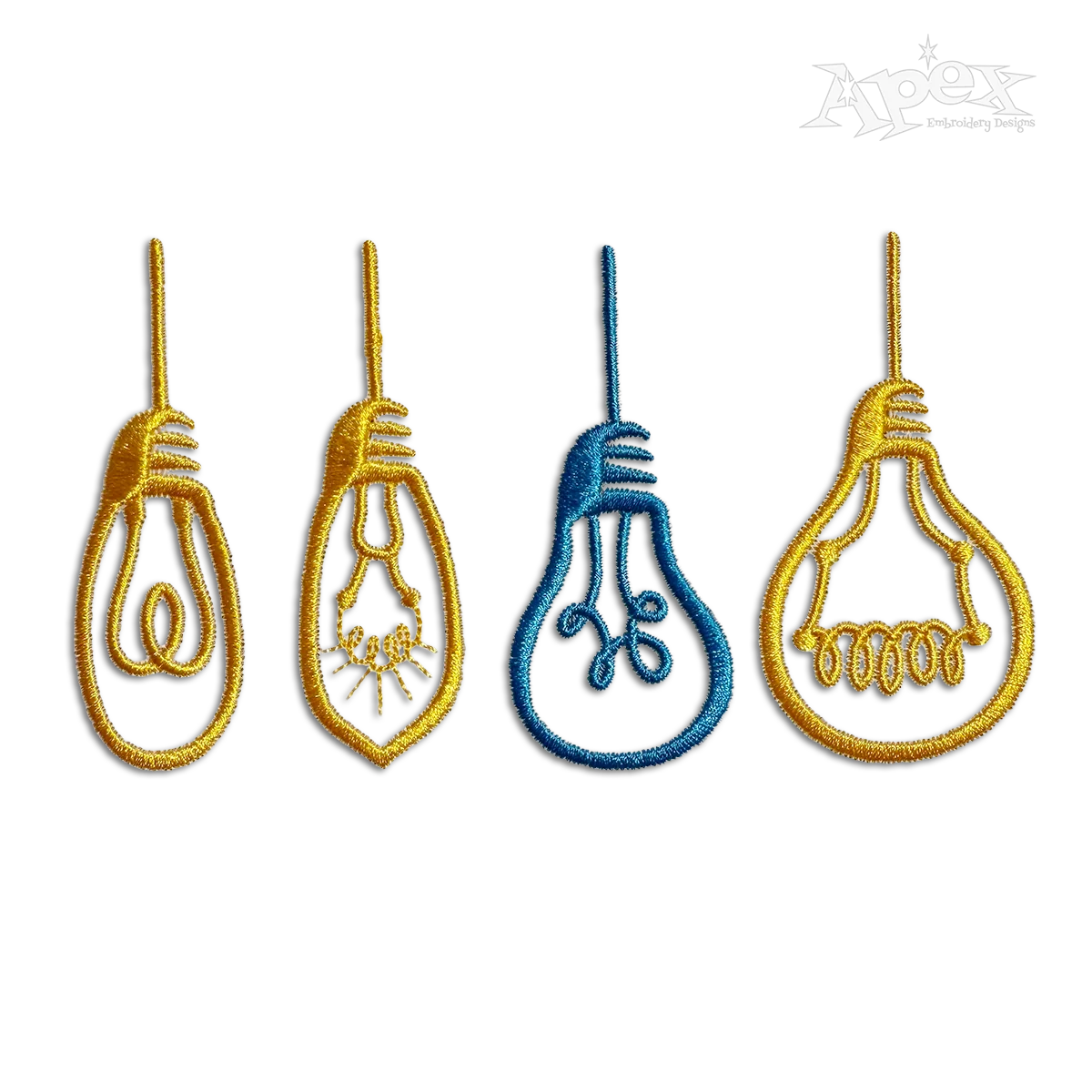 Light Bulbs Pack Macxhine Embroidery Designs by Apex