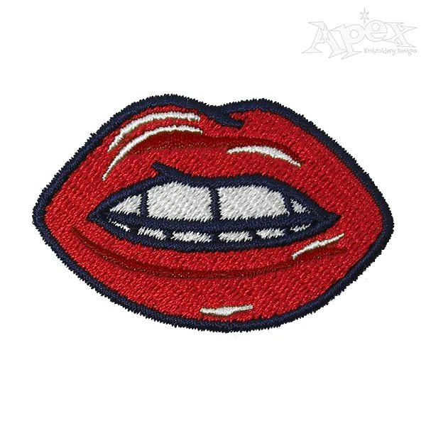 Lips Embroidery Design