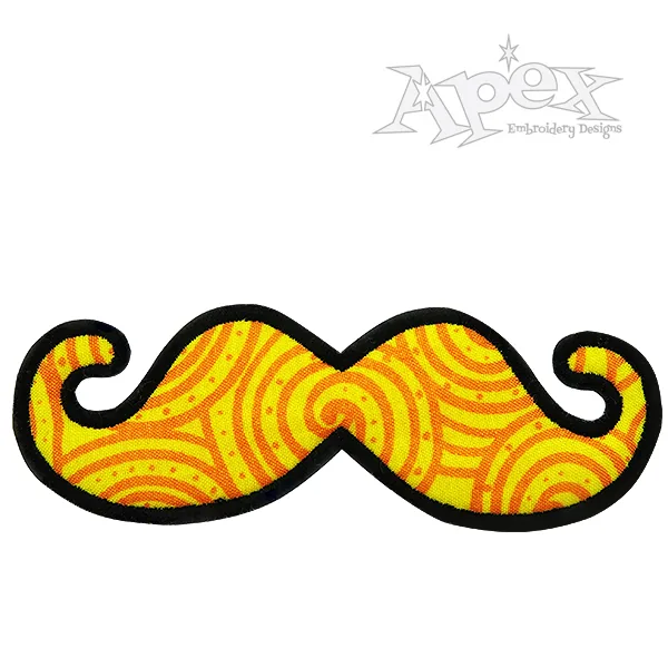 Lorax Mustache and Tree Applique Embroidery Design
