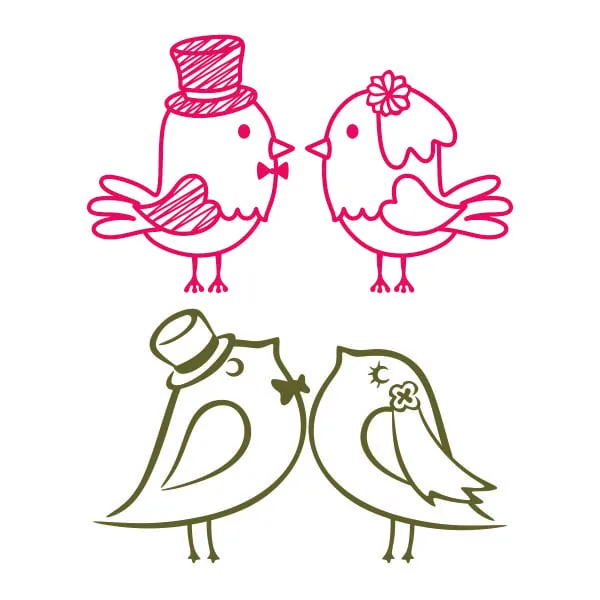 Love Birds Wedding SVG Cuttable Design