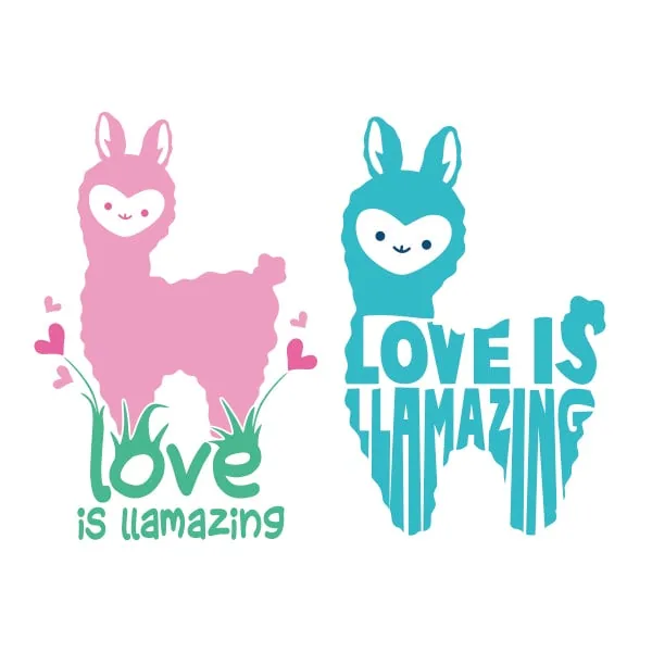 Love is Llamazing SVG Cuttable Design