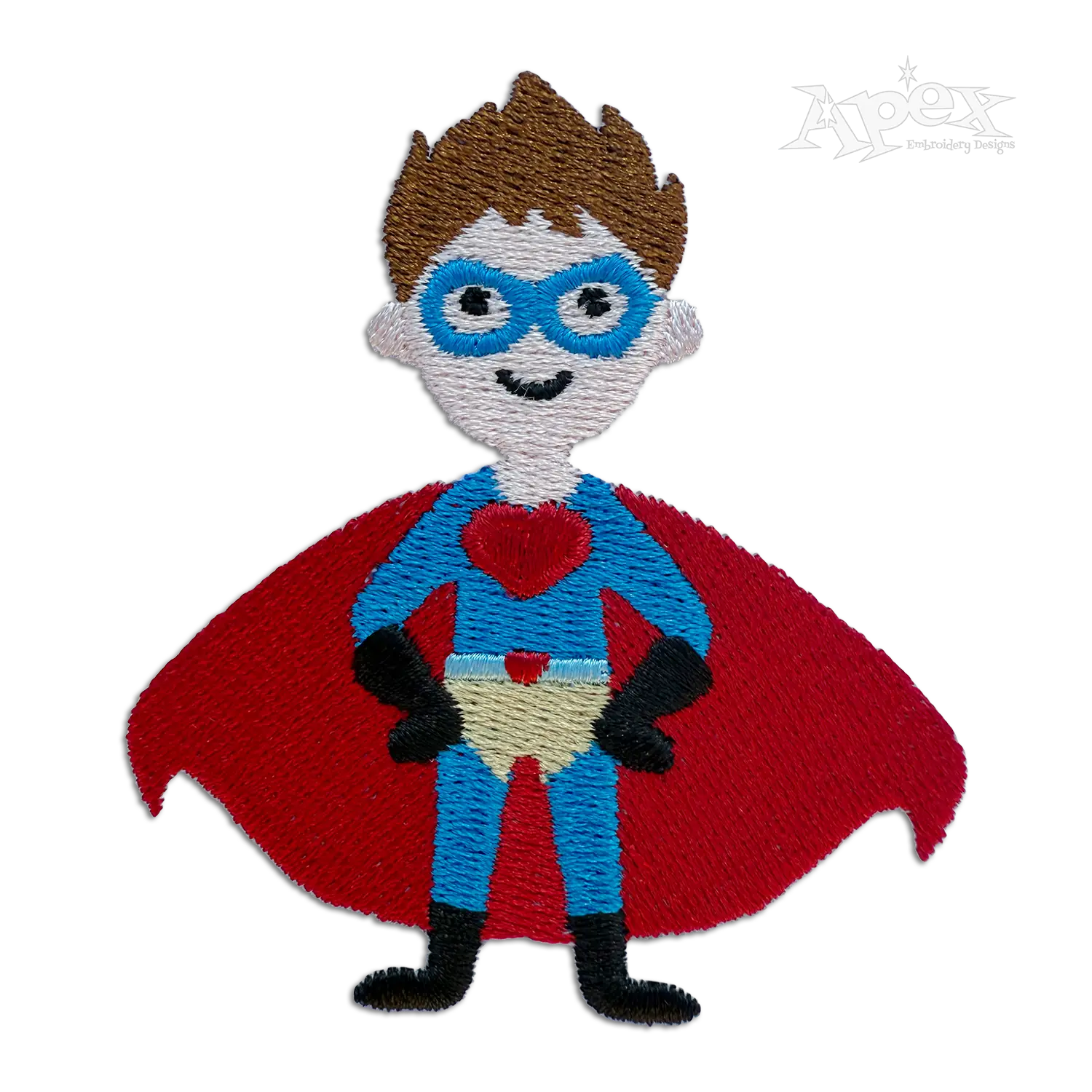 Valentine Day Superhero Machine Embroidery Design | Apex