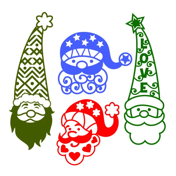 Lovely Santa Pack SVG Cuttable Design
