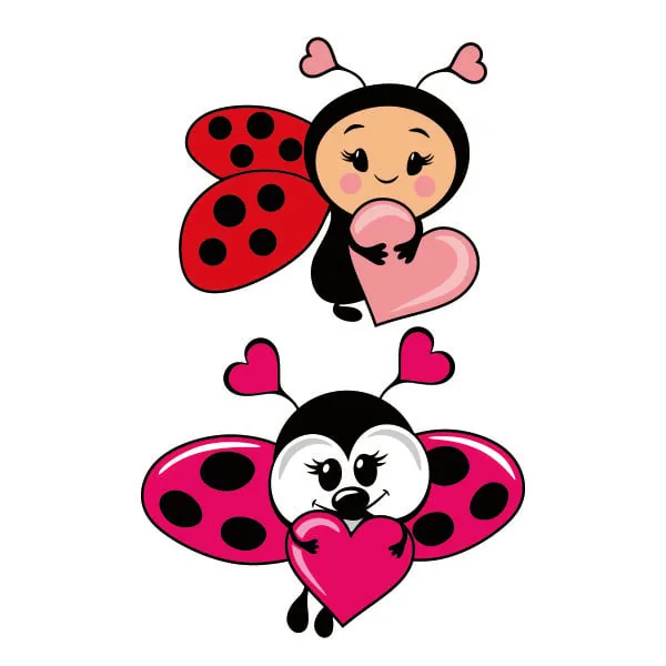 Lovely Valentine Ladybug SVG Cuttable Design