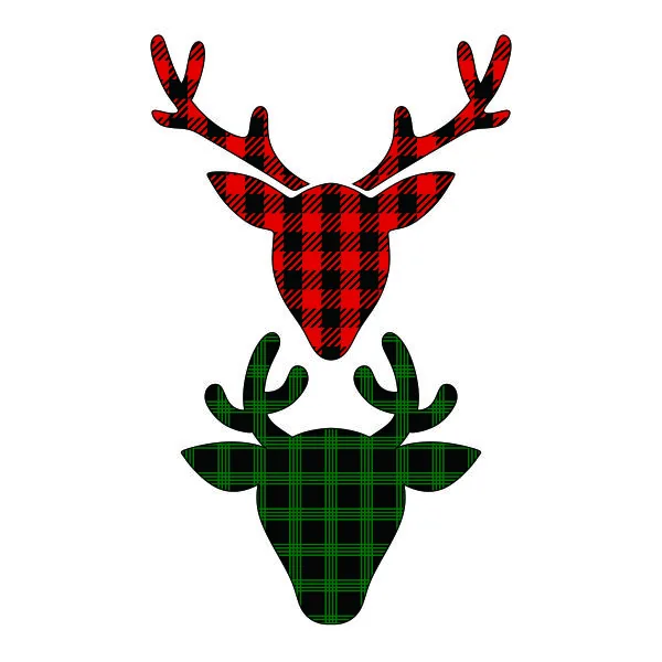 Lumberjack Deer Silhouette SVG Cuttable Design