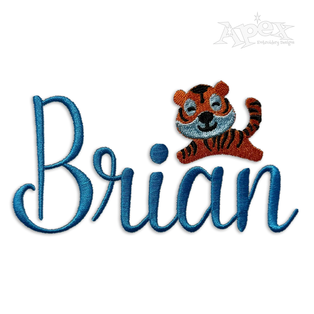 Madison Script Machine Embroidery Font Monogram with Design