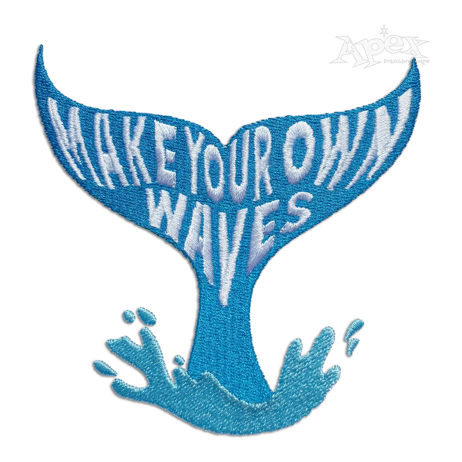 Make Your Own Waves Whale Tail Machine Embroidery Designs by Apex