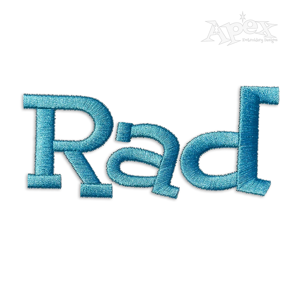 Block Machine Embroidery Font by Apex Designs All Lowers