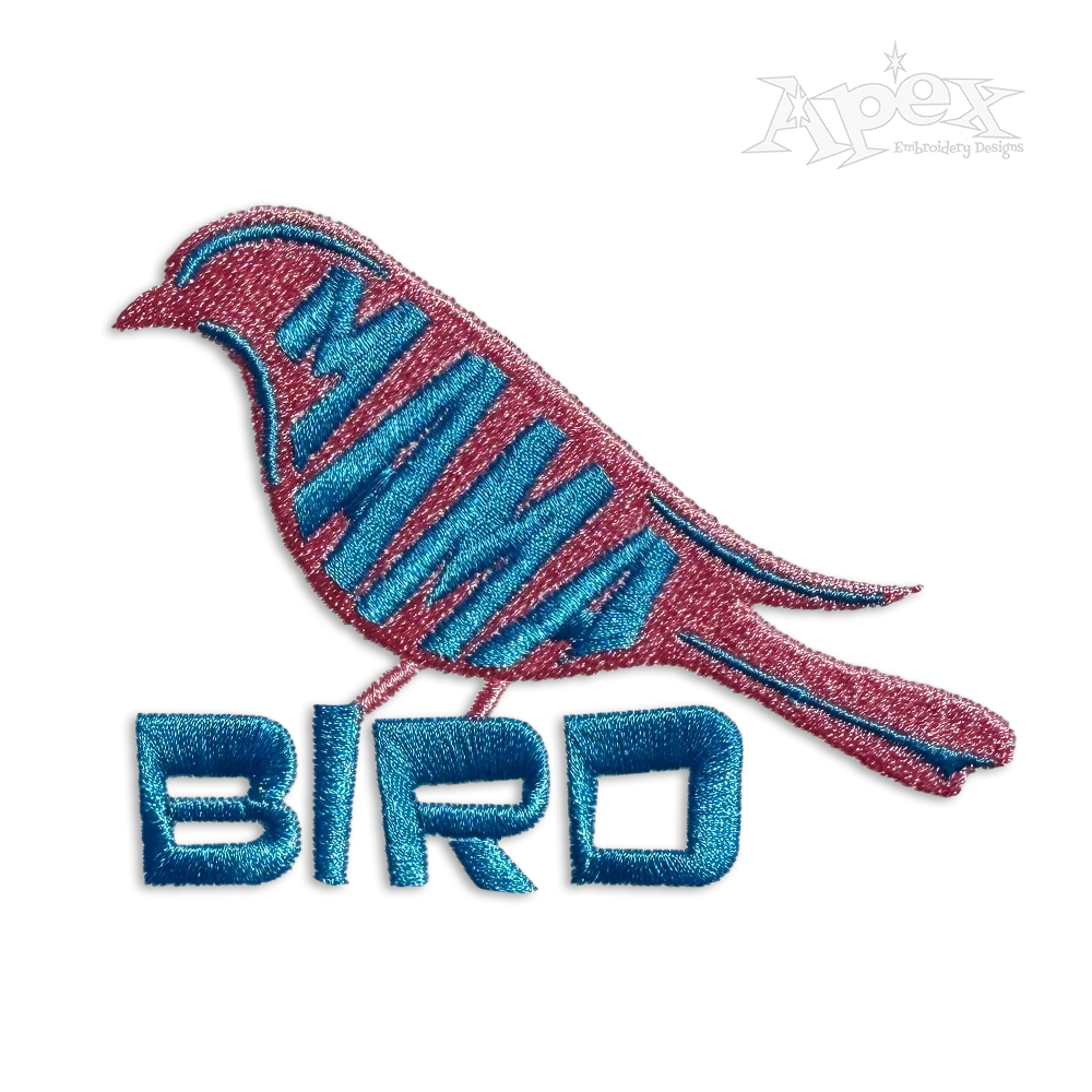 Mama Bird Baby Mother Machine Embroidery Design - Apex