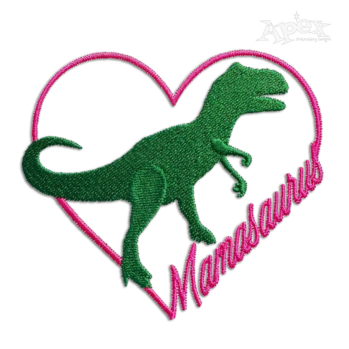 Mamasaurus Dinosaur Machine Embroidery Design - Apex