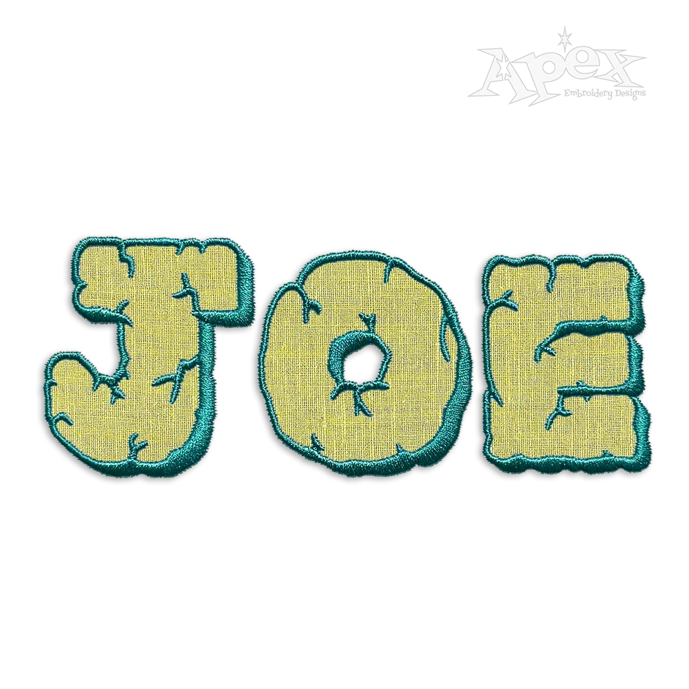 Man Cave Applique Machine Embroidery Font by Apex
