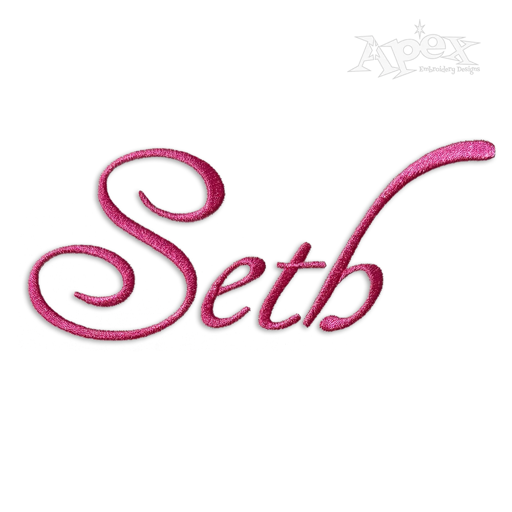 Marietta Script Machine Embroidery Fonts by Apex Design Lettering