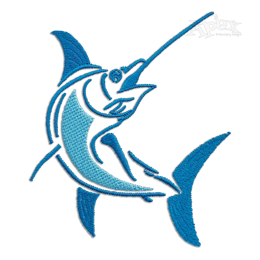 Marlin Machine Embroidery Design | Apex Digitizing