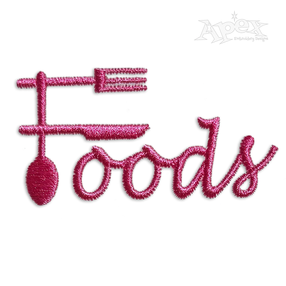Master Chef Cooking Machine Embroidery Font Designs