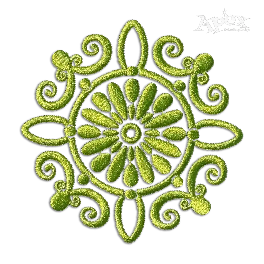 Round Circle Medallion Machine Embroidery Design