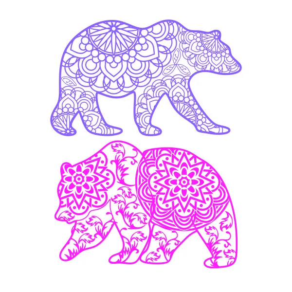 Mehndi Bear SVG Cuttable Design