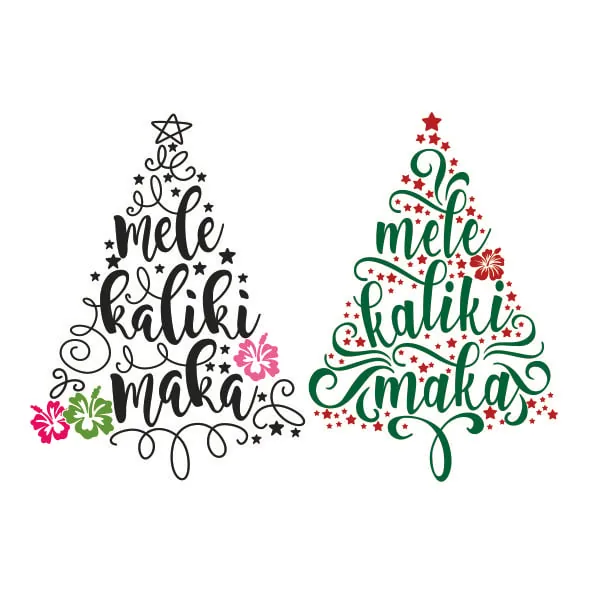 Melekalikimaka Christmas Tree SVG Cuttable Design