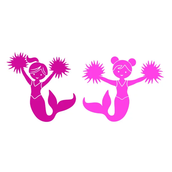 Mermaid Cheerleader SVG Cuttable Design