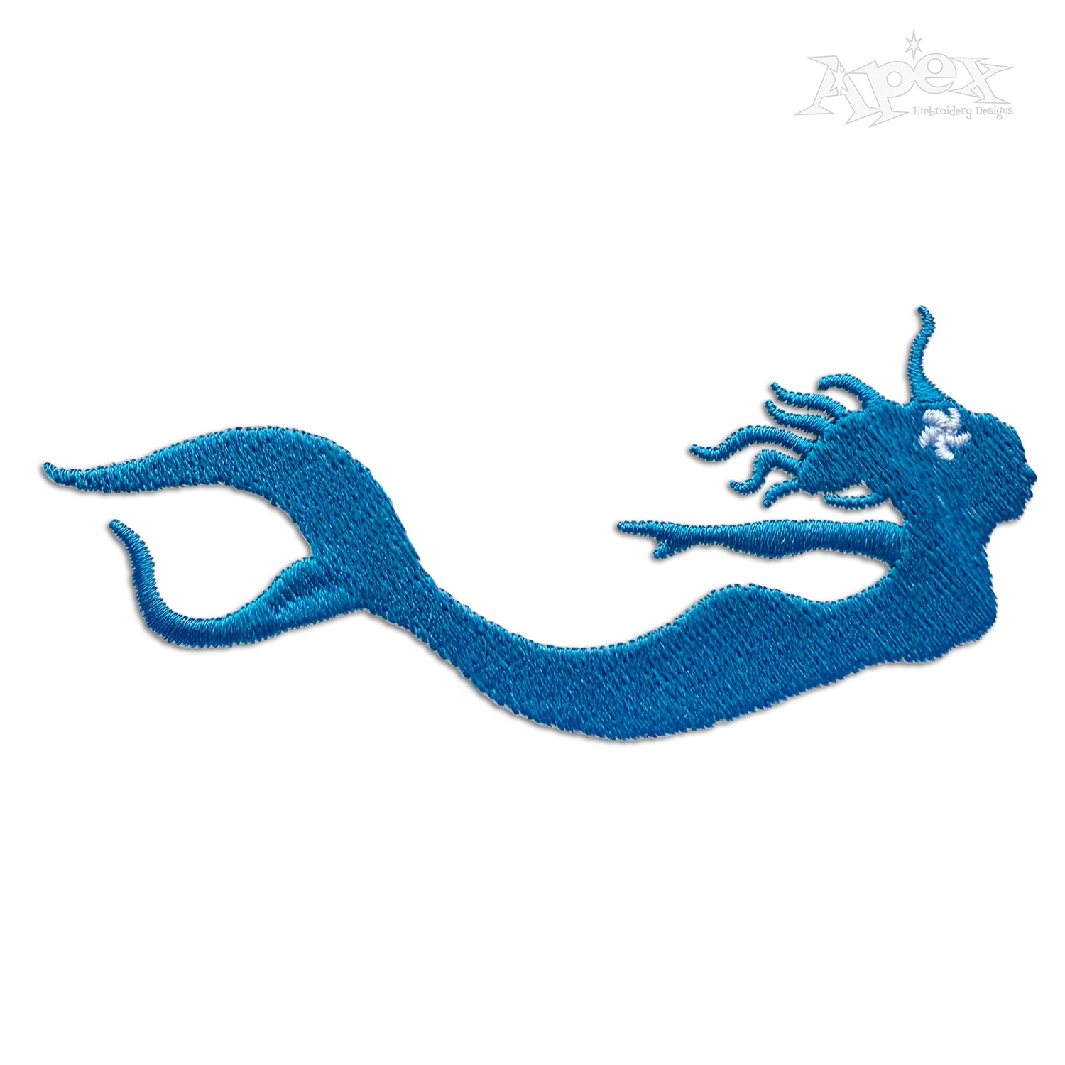 Mermaid Swimming Machine Embroidery Design by Apex Digitizing