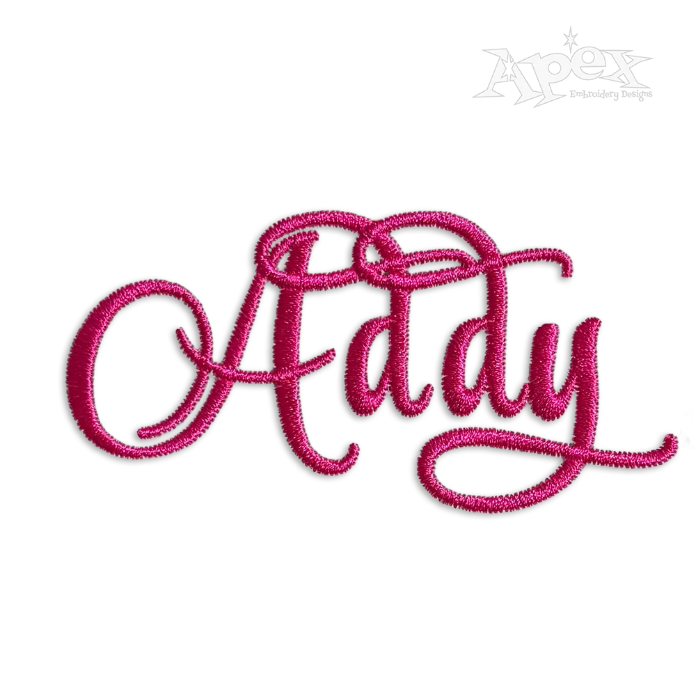 Miami Script Machine Embroidery Font by Apex Designs Art