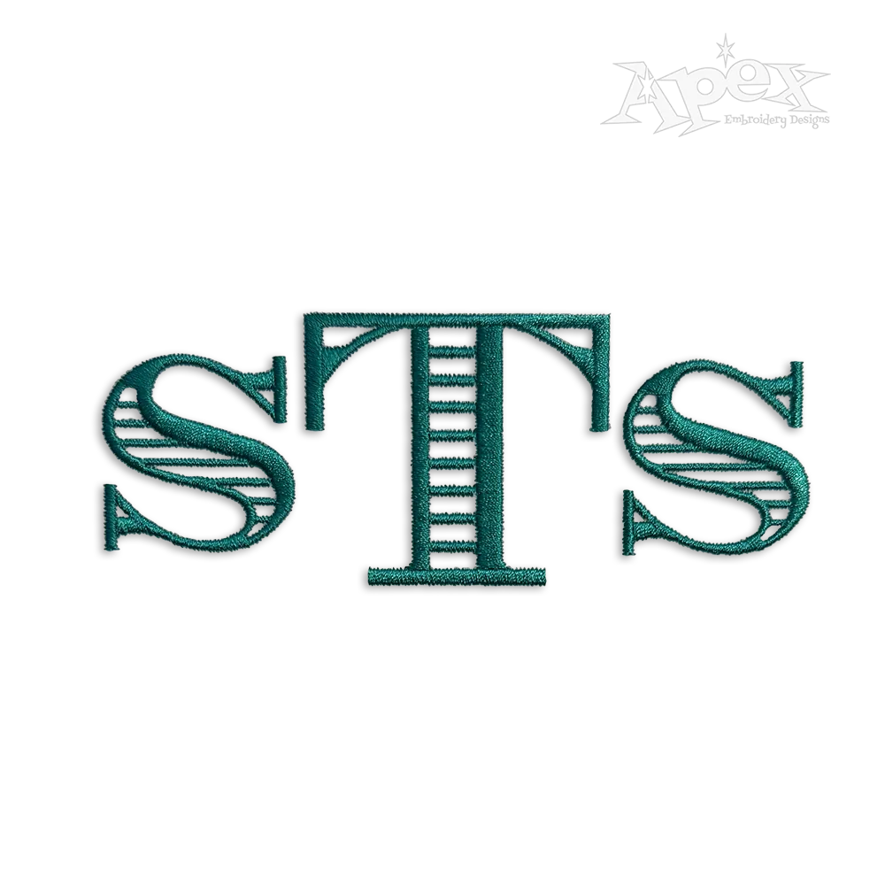 Money Machine Embroidery Font Letter Alphabet by Apex