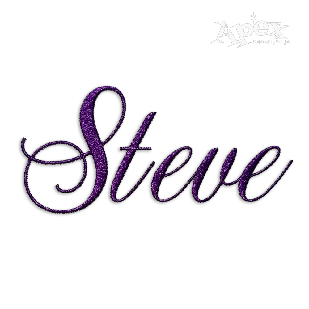 Classic Monogram Script Machine Embroidert Font by Apex Design Steve