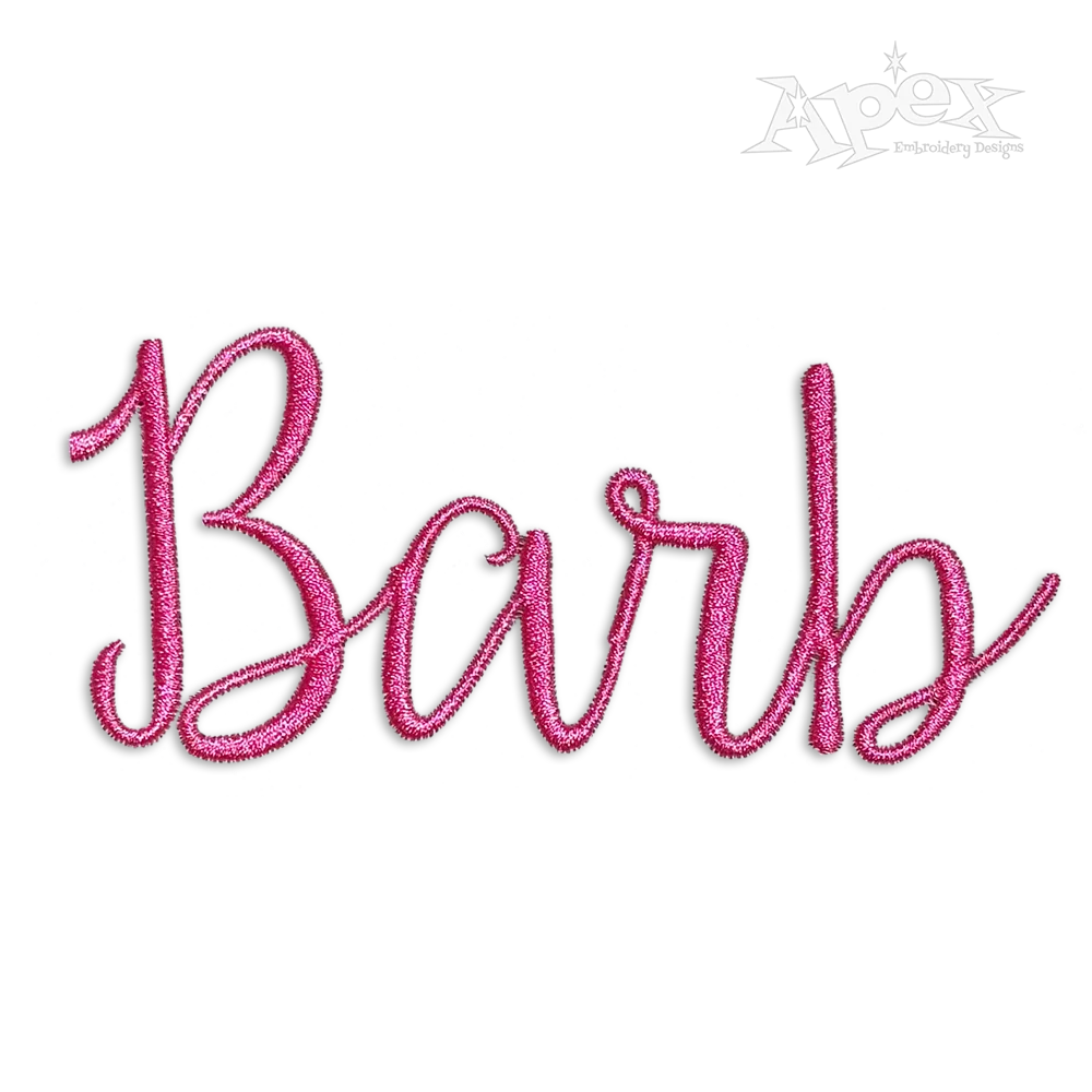 Moonshine Script Machine Embroidery Font Monogram