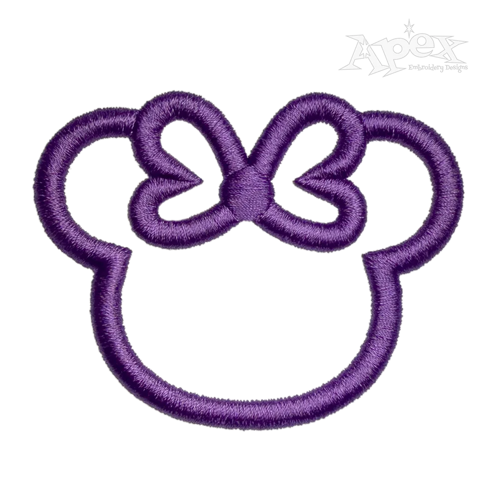 Mouse Head with Bow 3D Puff
