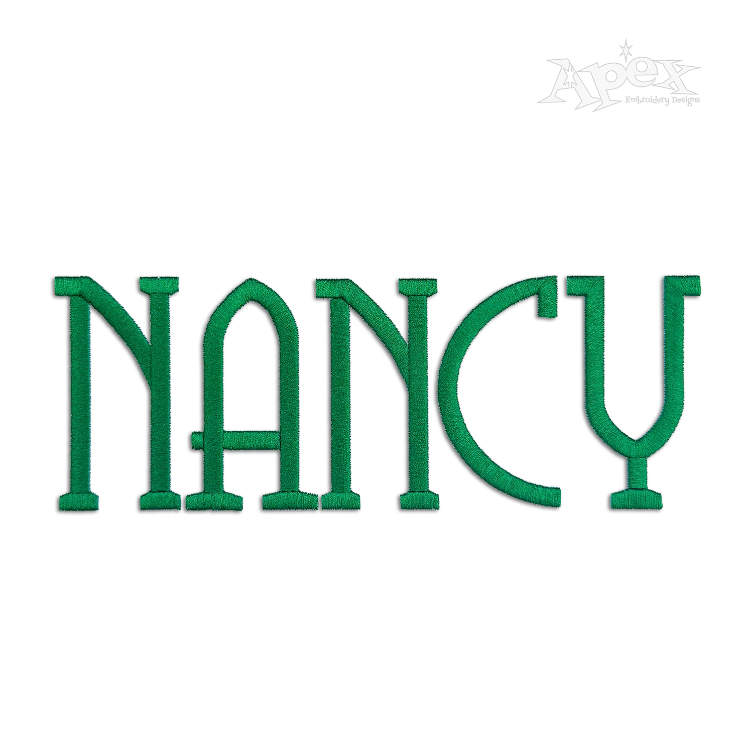 Movie Monogram Embroidery font Nancy