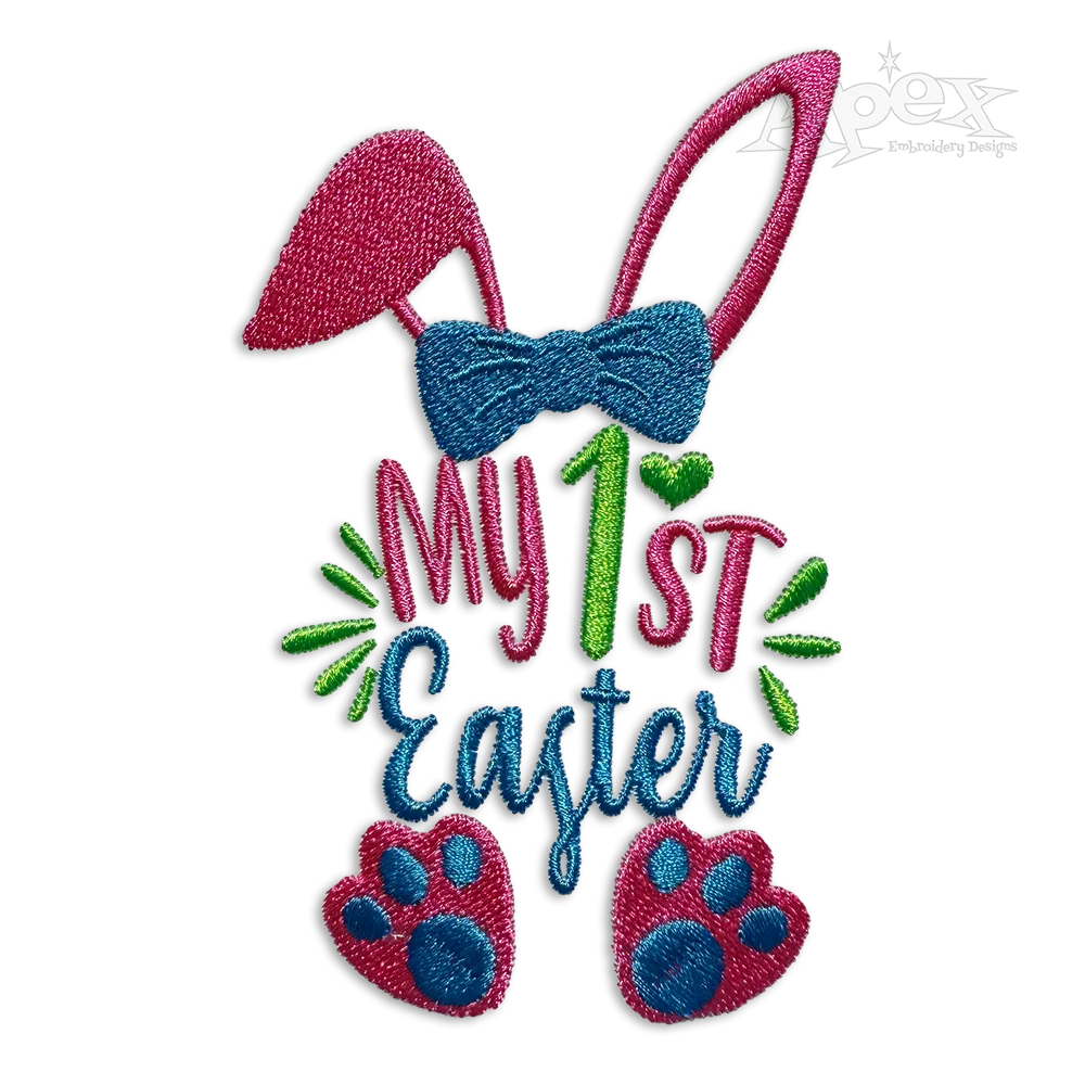 My 1st First Easter Bunny Machine Embroidery Design - Apex