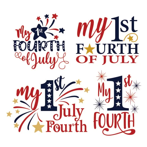 My 1st Fourth of July SVG Cuttable Design