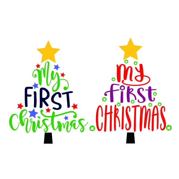 My First Christmas Tree SVG Cuttable Design