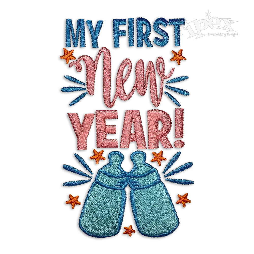 My 1st New Year Newborn Baby Machine Embroidery Designs.