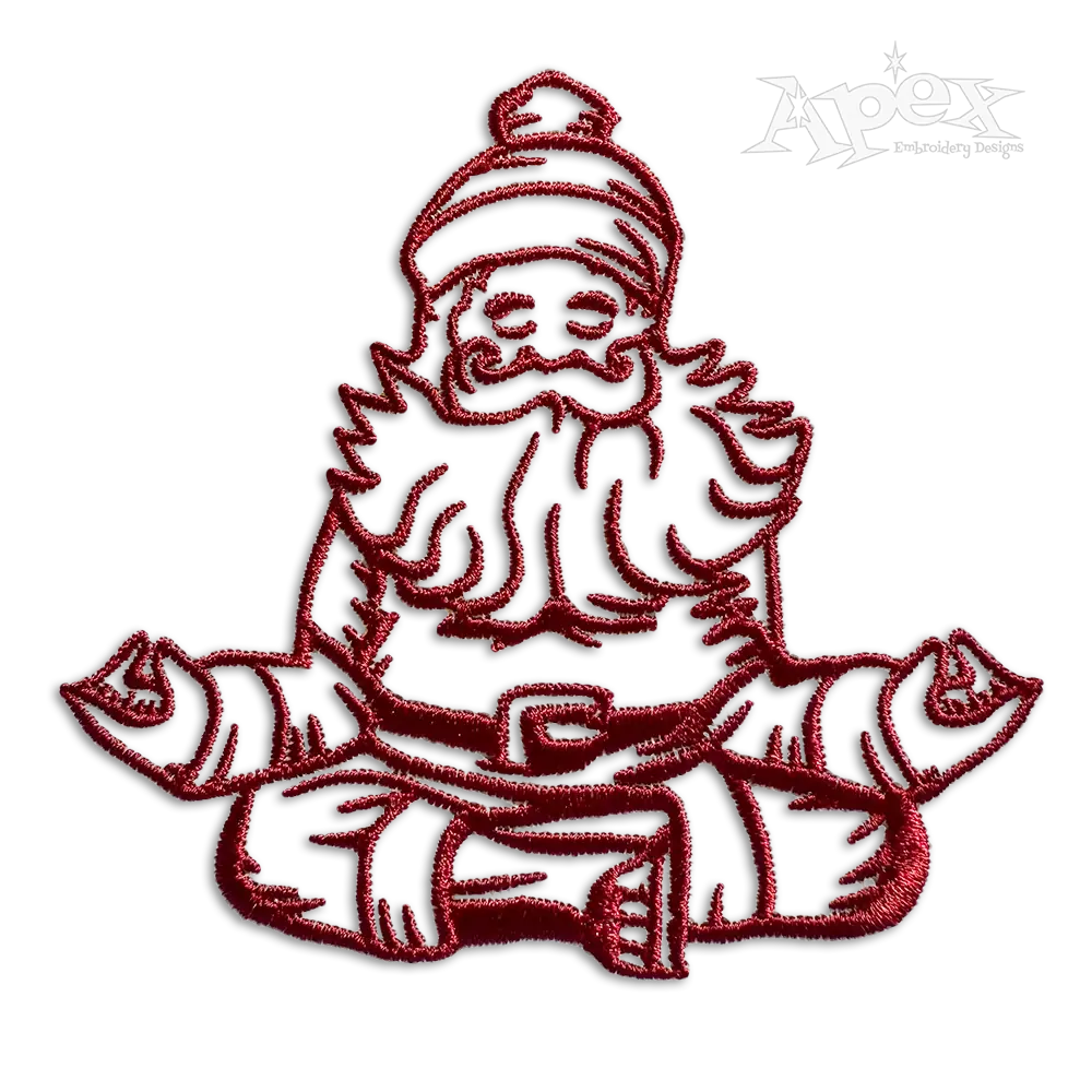 Sleigh Namasleigh Christmas Santa Yogi Yoga Machine Embroidery Design