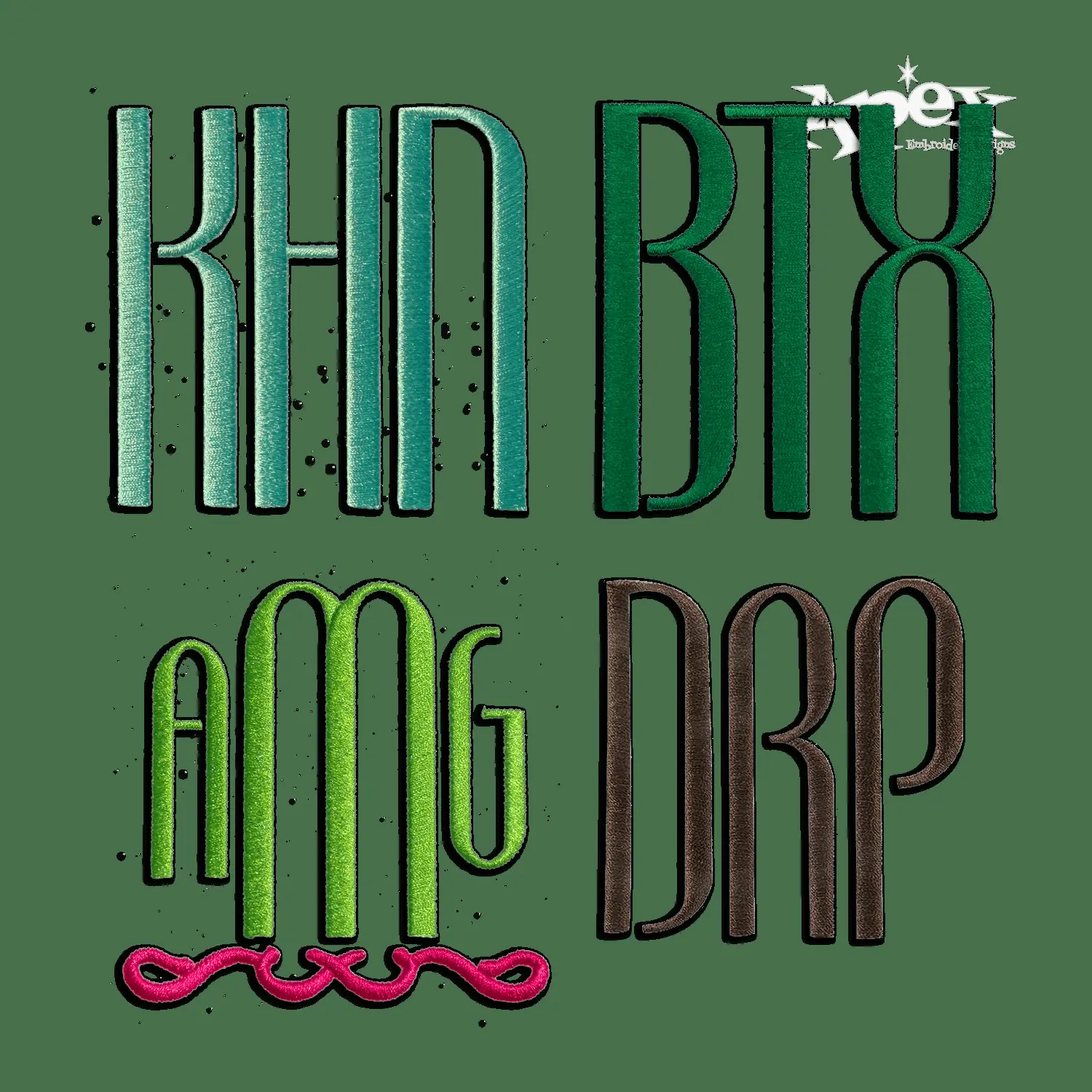 Narrow Retro Tall Machine Embroidery Font by Apex All