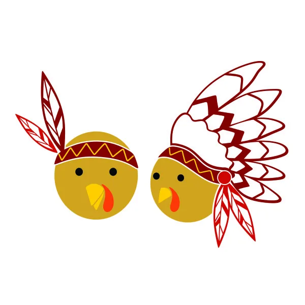 Native American Turkey SVG Cuttable Design