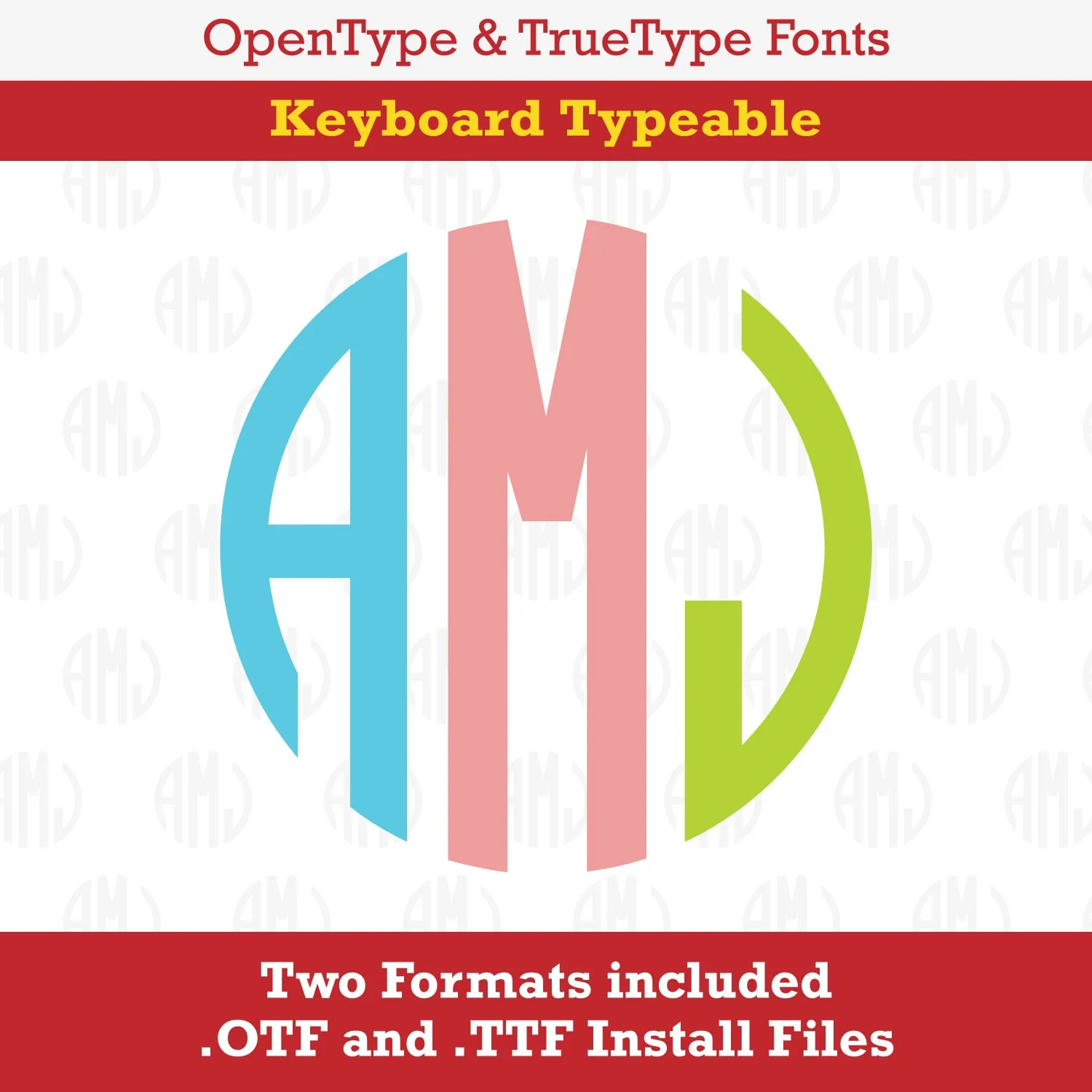 Natural Circle Monogram TrueType Font