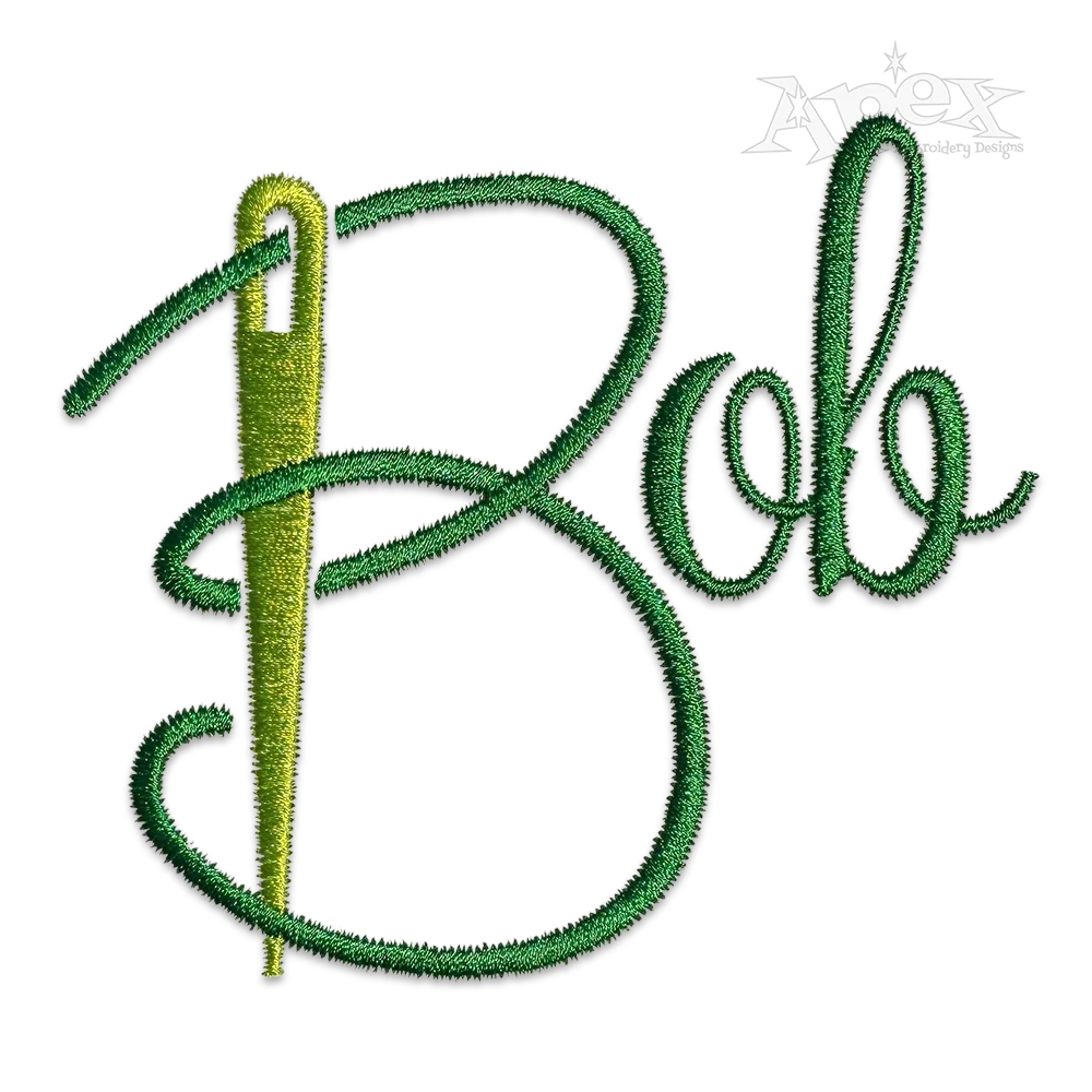 Sewing Needle Machine Embroidery Font - Apex