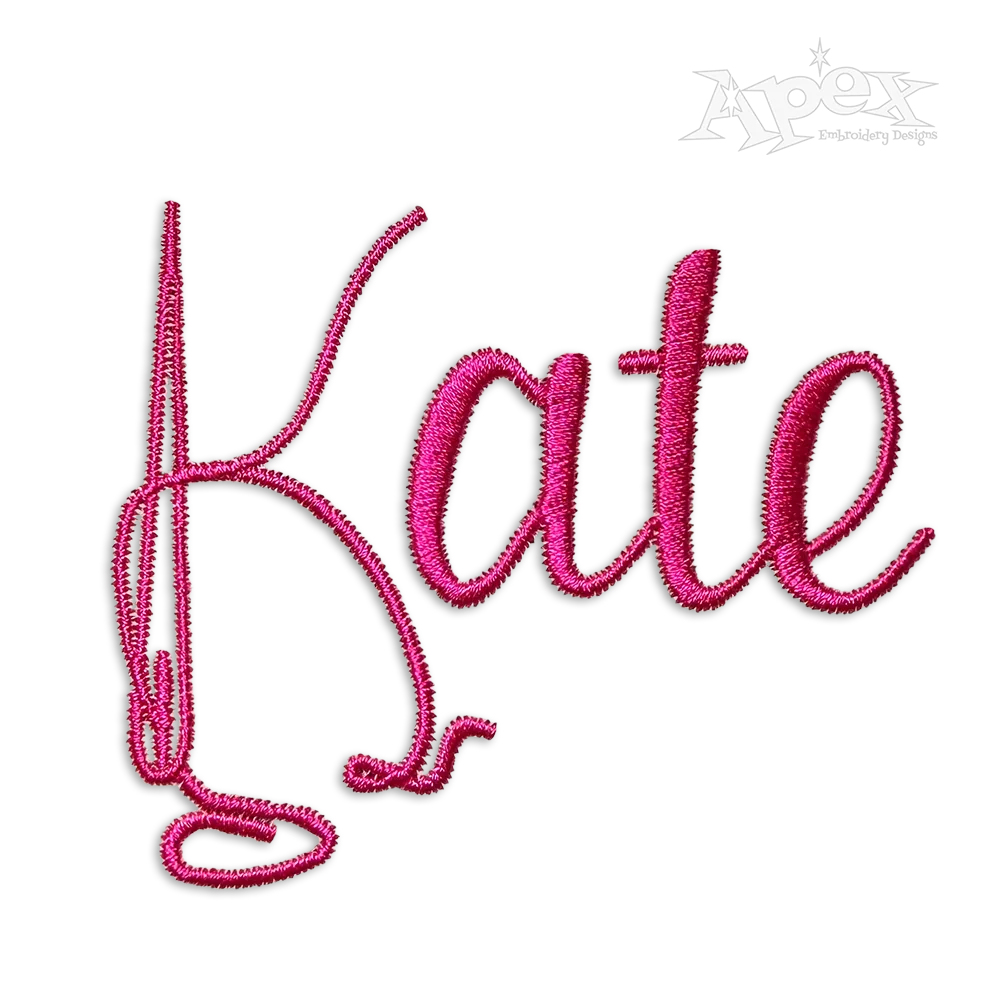 Needles Machine Monogram Embroidery Font by Apex