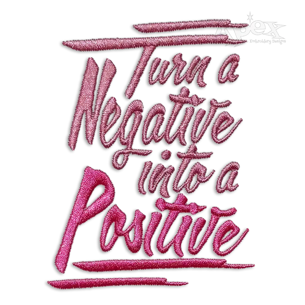 Negative Positive Machine Embroidery Design by Apex