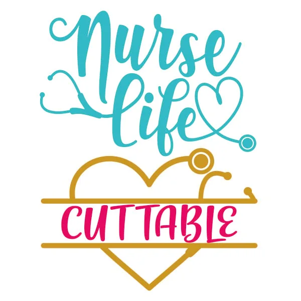 Nurse Life Stethoscope SVG Cuttable Design
